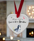 Love and a Sprocker Black & White Ceramic Heart